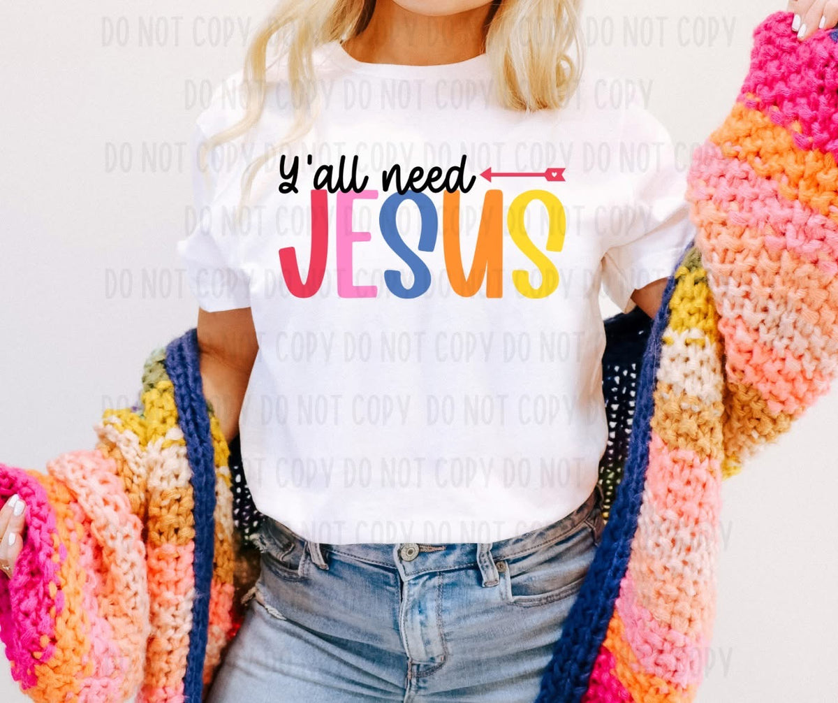 IVORY/PURPLE HAT - Y'ALL NEED JESUS main image 1