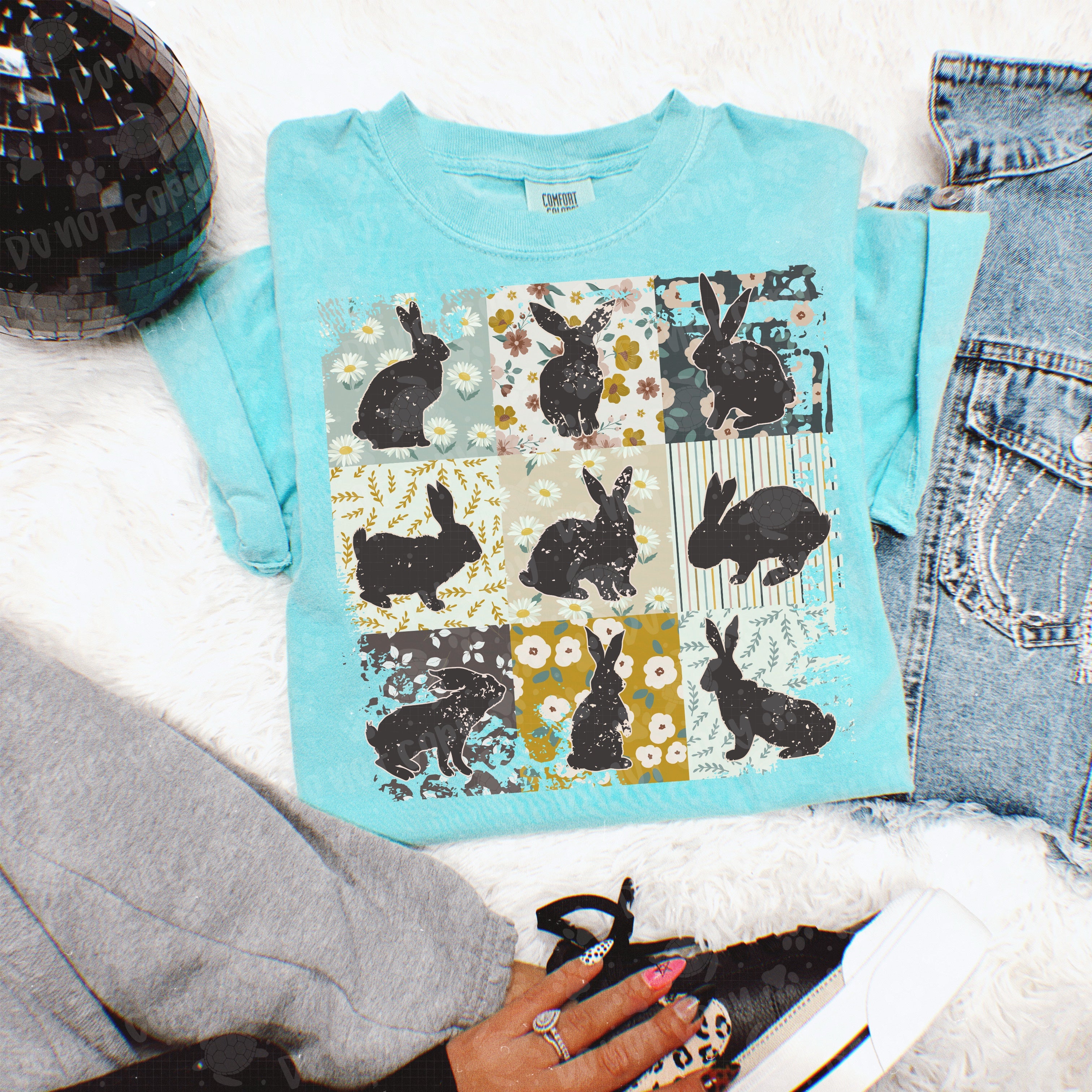 Rabbit - DTF Print – Turtle Dane Co