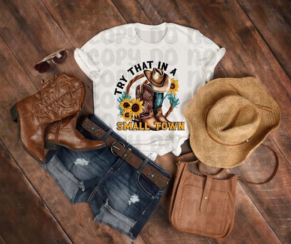 Customs By KC All Products Try That in a Small Town (Cowboy Boots)