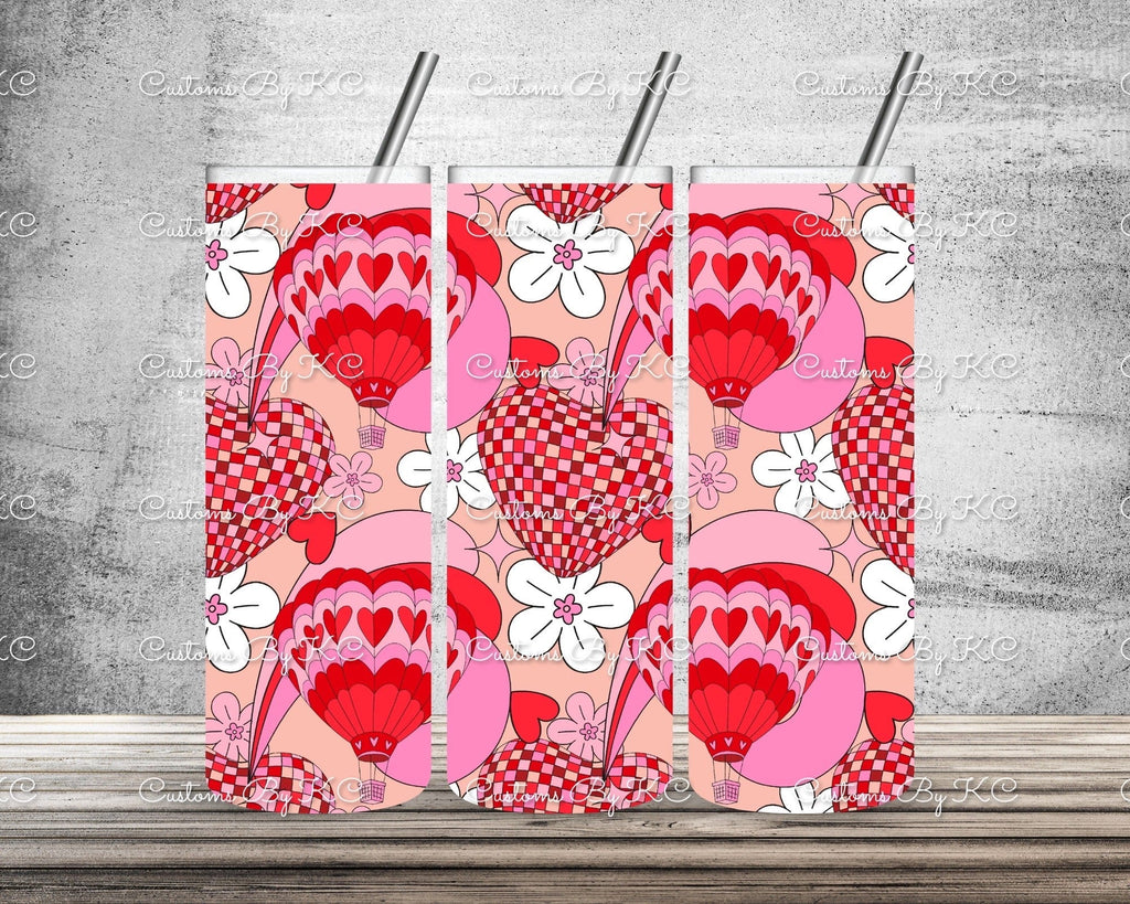 Customs By KC Light Pink heart hot air balloon