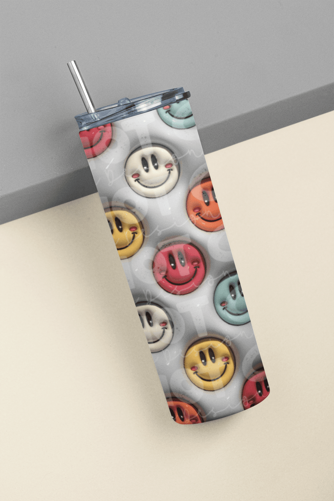 Customs By KC Tumbler 3d Smiley Tumbler