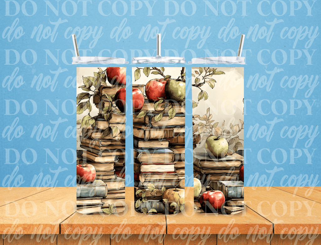 Customs By KC Tumbler Books In An Orchard