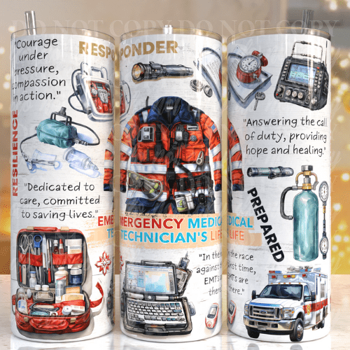 Customs By KC Tumbler Emergency Medical Techs Tumbler