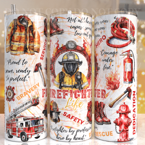 Customs By KC Tumbler Firefighter Tumbler