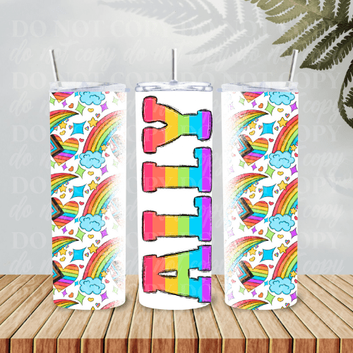 Customs By KC Tumbler Pride Ally Tumbler