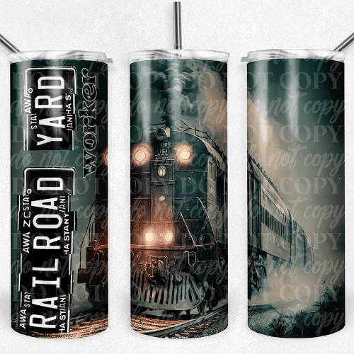 Customs By KC Tumbler Railroad Yard Tumbler