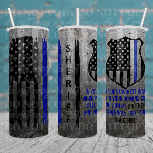 Customs By KC Tumbler Sheriff Tumbler