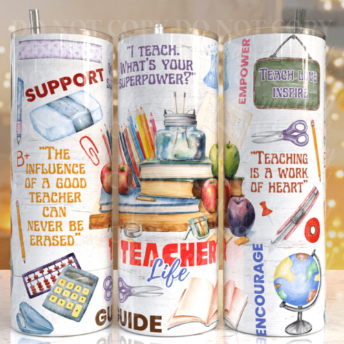 Customs By KC Tumbler Teacher Life Tumbler