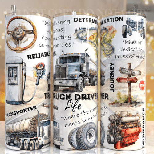 Customs By KC Tumbler Truck Driver Tumbler